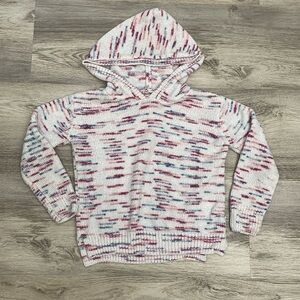 DKNY Multicolor Confetti Long Sleeve Pullover Hooded Sweater Girls Size XS-5/6